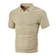 thumbnail image 1 of pstuiky camisetas de hombre, Camisa informal de manga corta con cuello en V y botones de color liso para hombre camisas casuales para hombre s, 1 of 5