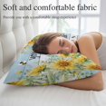 thumbnail image 5 of Summer Sunflower Throw Pillow Cover 20 x 36 Inch Decorative Pillow Cover Vintage Floral Botanical Bee Blue Wooden Lumbar Pillowcase Seasonal Rectangle Cushion Case for Couch Sofa Bed Living Room, 5 of 9