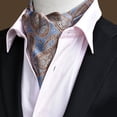 thumbnail image 2 of Corbata Ascot Sunnimix Paisley Floral Jacquard para hombre, 2 of 8