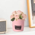 thumbnail image 3 of Set of 4 Galvanized Metal Flower Pots with Handles – Small Rustic Planters for Indoor Outdoor Garden Decor, Vintage Style Mini Vases for Home, Patio, or Balcony, 3 of 5