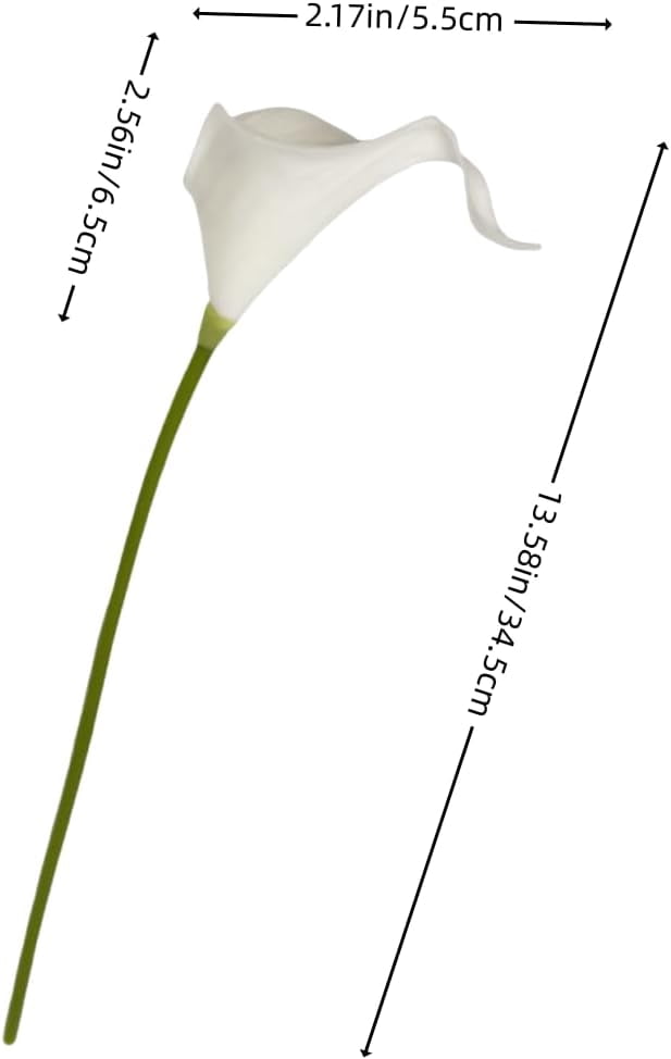 10pcs Real Touch Artificial Calla Lily Flowers for Decoration, Outdoor Wedding Bouquets, Lifelike Faux Flowers for Home, Garden, Party, and Event Decor (Yellow)