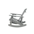 thumbnail image 6 of Adirondack Rocking Chair Solid Wood Chairs Finish Outdoor Furniture for Patio, Backyard, Garden - Gray 16837, 6 of 6