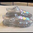 thumbnail image 4 of CYRBOKO Toddler Girls Jelly Sandals, Open Toe Beach Soft Soled Breathable Summer Shoes Black Size 9(Toddler), 4 of 6