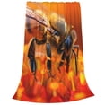 thumbnail image 2 of Balery Honeybee On Vibrant Flower Manta de Felpa Suave y Acogedora – Cobija de Franela Aterciopelada para Cama, Lavable y Cálida para Sofá, Mascotas, Transpirable-60"x50", 2 of 7