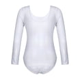thumbnail image 2 of YiZYiF Kids Girls Shiny Metallic Long Sleeves Ballet Latin Yoga Dance Leotard, 2 of 7