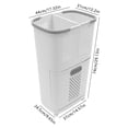 thumbnail image 2 of 2-Tier Rolling Laundry Hampers, Space-Saving Removable Clothes Hamper Organizer, Modern Grey/White Rolling Storage Cart for Bedroom, Laundry Room, Bathroom, 2 of 16