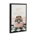 thumbnail image 4 of Kate and Laurel Sylvie Beaded Big Bear Retro Neon Sign Bath Vintage Framed Canvas Wall Art, 18x24 Beaded Black, Cute Animal Bathtub Art Set for Wall, 4 of 8