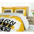 thumbnail image 4 of Ambesonne Fitness Duvet Cover Set, Love the Burn Grungy, 2-Calking, Marigold White Black, 4 of 6