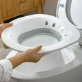 thumbnail image 1 of Baño de asiento, baño de asiento plegable para inodoro, asiento de lavabo para inodoro, hemorroides, baño de asiento sobre inodoro, para heridas posparto, mujeres embarazadas, hemorroides, 1 of 5