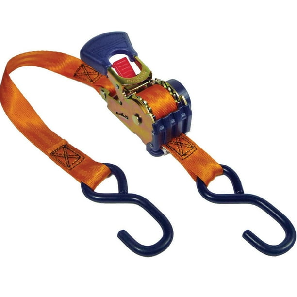 Keeper 05561 Retractable Ratchet Tie Down, 500 lb, 6 ft L x 1 in W