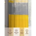 thumbnail image 6 of Watercolor Yellow Gray Sheer Curtains for Living Room Bedroom, Light-filtering Sheer Curtain, Color Block Rod Pocket Voile Window Treatment Drapes, 52’’Wx108’’L, 2 Panels Set, 6 of 7