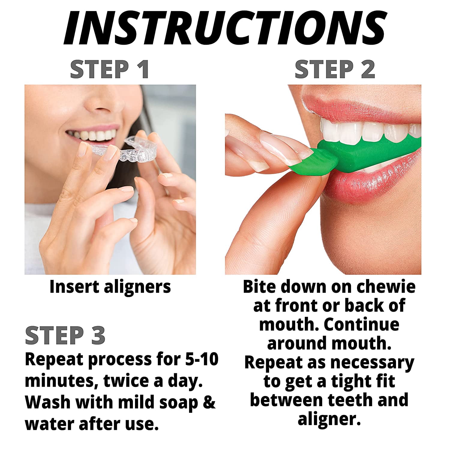 Aligner Seater Chewies With Grip Handle for Invisalign Aligners