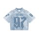 thumbnail image 1 of Camiseta de fútbol Y2K, camiseta holgada de empalme estadounidense de moda, ropa de calle informal transpirable, camiseta unisex de manga corta, 1 of 6