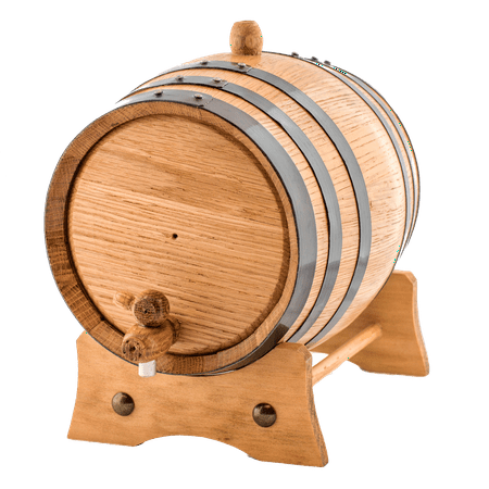 Wine Barrel Light 2 Liters American White Oak Wood Aging Barrel | Age your own Tequila, Whiskey, Rum, Bourbon, Wine... ()