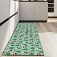 thumbnail image 4 of Light Blue Christmas Santa and Tree Pattern Kitchen Rug Mat,Kitchen Runner Rugs Non Skid Washable,Decorative Kitchen Floor Mats for Kitchen,Sink,Laundry,17"X47", 4 of 5