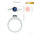 thumbnail image 4 of ANGARA Natural Classic Round Sapphire Solitaire Bypass Ring in 925 Sterling Silver for Women (Size-6mm) | September Birthstone, Anniversary, Jewelry Gift for Women | Natural Blue Sapphire Ring, 4 of 9