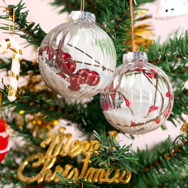 Adornos de bolas de Navidad transparentes de plástico Puntoco Adornos de árboles de Navidad Puntoco Puntoco-865