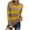 Khaki, variant on Fesfesfes Women's Round- Neck Stripe Splicing Recreational Pullover Knitting Sweater Long Sleeve Tops Clothes Sale
