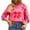 Hot Pink, variant on Wancir Sweaters for Women 2024 Crewneck Cute Color Block Fall Winter Knitted Pullover Tops