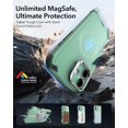 thumbnail image 3 of Funda ESR para iPhone 16 con soporte de 7 m, protección contra caídas, color verde claro, 3 of 9