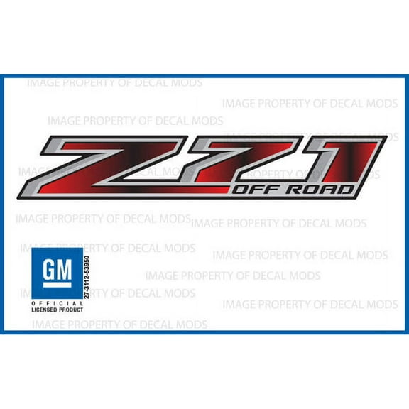 Decal Mods Z71 Off Road decals stickers Gradient fits Chevy Silverado/GMC Sierra Black Red - GRBLKRD (2014-2017) bed side 1500 2500 HD (set of 2)