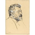 thumbnail image 3 of Emil Orlik 14x18 Black Modern Framed Museum Art Print Titled - Max Slevogt (1917), 3 of 5
