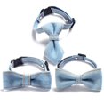 thumbnail image 1 of Collier pour Animaux de Compagnie Denim Simple: 3PCS Réglable Cou Cravate Collier Chat Noeud Papillon Collier, 1 of 10