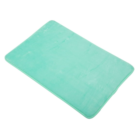 Solid Color Pattern Bathroom Rugs, Polyester Bath Mat, Machine Washable Green 90x60cm