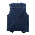 thumbnail image 5 of Hwmodou Sleeveless Denim Jacket Womens Sleeveless V Neck Button Down Jean Jacket Oversized Denim Vest, 5 of 5