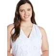 thumbnail image 3 of Time and Tru Women's and Women's Plus Cotton Blend Tiered Eyelet Dress, Sizes XS-4X, 3 of 3
