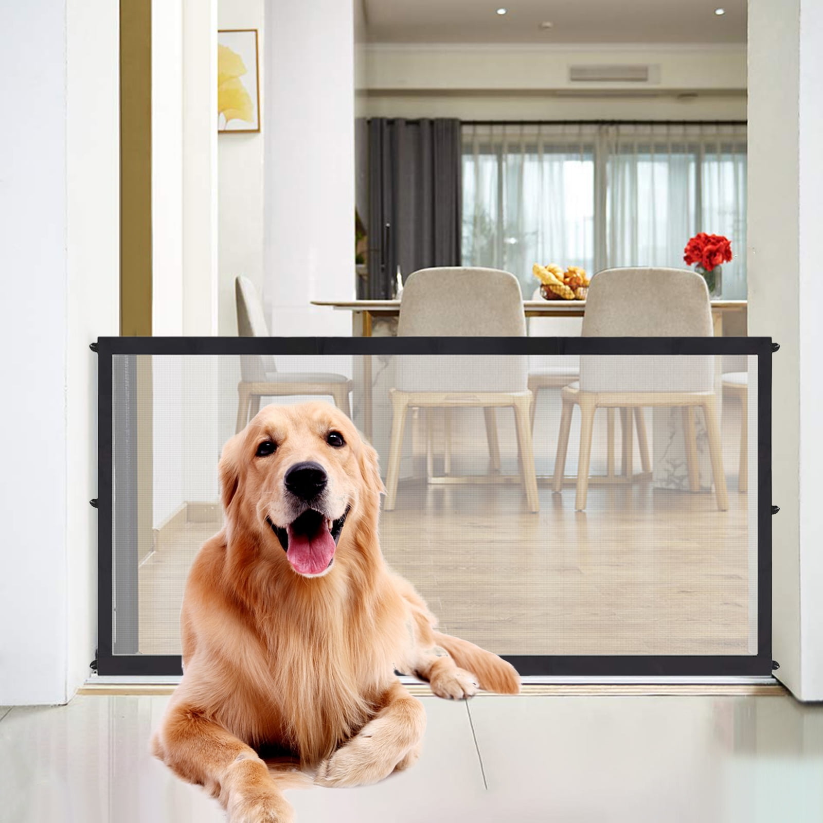 Magic Mesh Pet Dog Cat Gate Door Barrier Safe Net Guard Fence Shopee