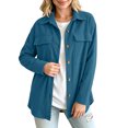thumbnail image 6 of Enjoytime Jackets for Women Lapel Long Sleeve Button Down Shacket Fall Trendy Casual Coat Plus Size Clothes, 6 of 7
