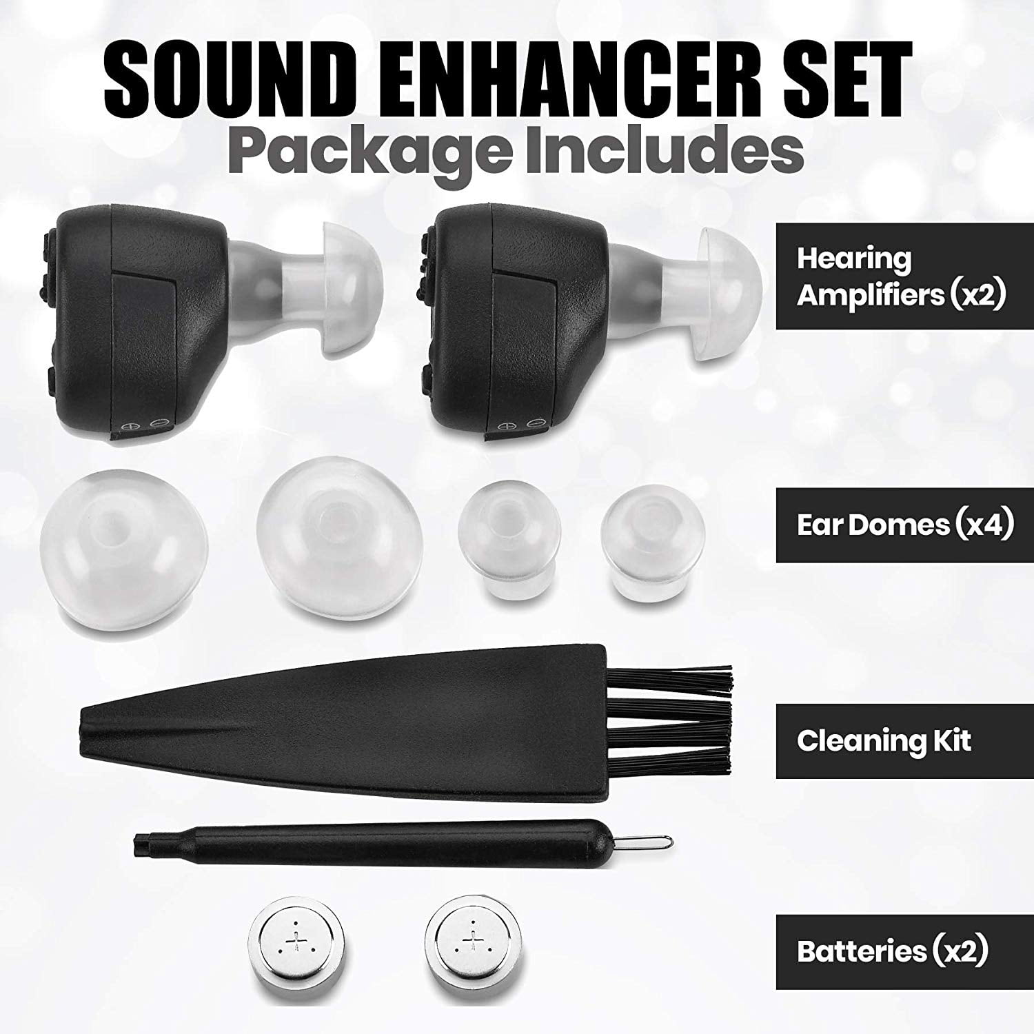 MEDca Digital Hearing Amplifier - in-the-Canal (ITC) Pair of in Ear Sound, Multicolor