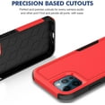 thumbnail image 6 of for iPhone 12 / iPhone 12 PRO Case: Dual Layer Protective Heavy Duty Cell Phone Case Shockproof Rugged Bumper Tough with Screen Protector - Military Grade Drop Tested for iPhone 12/12 PRO, Red, 6 of 16