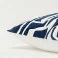 thumbnail image 3 of Rizzy Home Ivory/DARK Blue 20"X20" Abstract Appliqued Poly Filled Throw Pillow, 3 of 5