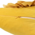 thumbnail image 3 of JWH 3D Yellow Velvet Square Flower Pillow Covers with 3D Peony Floral Applique for Room Decoration 18x18inch, 3 of 9