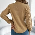 thumbnail image 7 of Ashirexll Sweaters for Women Trendy, Pullover Sweaters for Women, Women's Solid Color Long Sleeve Round Neck Pullover Knit Sweater Basic Top, 7 of 7