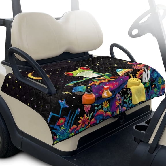 HUIACONG Cute Frog Golf Cart Seat Covers Comfortable Portable Golf Cart Seat Covers Club Car Easy to Install Non-Slip Fit Most Cars EZGO Yamaha Club Car