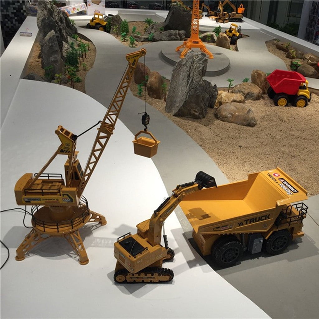 Remote Control Cranes for Teens 6 Channel Radio Remote Controlled Tower Crane Construction Engineering Vehicle Model Toy for Lovers