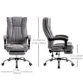 thumbnail image 3 of Vinsetto Executive Office Chair with Footrest, Adjustable Height, Grey, 3 of 10