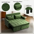 thumbnail image 5 of Euroco 56.9" Loveseat Sofa Pull-out Sofa Bed Sleeper Sofa with a Reversible Backrest Cushion, Side Pockets, Two USB Ports and a Phone Holder for Living Room, Green, 5 of 9