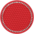 thumbnail image 3 of Alfombrilla para taza de agua de coche con forma de panal de abeja y rejilla creativa, multifuncional, con alfombrilla antideslizante de diamantes de imitación, 3 of 5