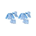 thumbnail image 2 of BemeyourBBs Toddlers Baby Boys 3 Piece Swimsuit Infant Bathing Suit Swim Shirt Trunk Shorts Set and Sun Hat Long Sleeve Shark Swimwear Sunsuit Newborn UPF 50+ Rash Guard, 2 of 9