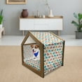 thumbnail image 3 of Animal Pet House, Retro Style Colorful Animals with Tusks Cartoon Style Wildlife Savannah Concept, Outdoor & Indoor Portable Dog Kennel with Pillow and Cover, 5 Sizes, Multicolor, by Ambesonne, 3 of 5