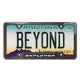thumbnail image 2 of iPick Image for Ford Explorer Real Carbon Fiber Insert Gunmetal Chrome Stainless Steel License Plate Frame, Official Licensed, 2 of 7
