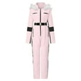 thumbnail image 4 of FAVIPT Womens Winter One Piece Ski Jumpsuit Windproof Zip Up Snowsuits Waterproof Baggy Outdoor Sports Suits Pink,S, 4 of 8