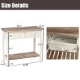 thumbnail image 6 of HomeStock Retro Relaxation Distressed White And Wood 2-Drawer 1-Shelf Console And Entry Table, 6 of 10