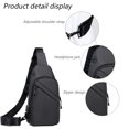 thumbnail image 3 of Hukapapa Bolso de mensajero para hombre Bolso de pecho de tela Oxford Bolso de ciclismo de gran capacidad Bolso de hombro individualnegro, 3 of 5