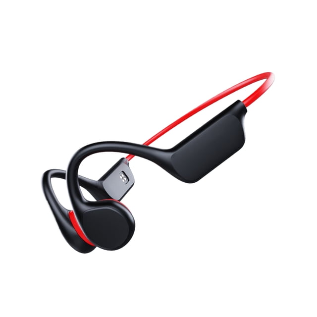 Auriculares de conducción ósea Kearding con reproductor MP3 Bluetooth de 32 GB negro rojo