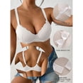 thumbnail image 2 of yunLCZ Women's Smooth Cotton T-Shirt Bra Women's Comfortable Strapless Non Slip Folding Traceless And Ring Summer New Bra Bras for Women White 80C, 2 of 4